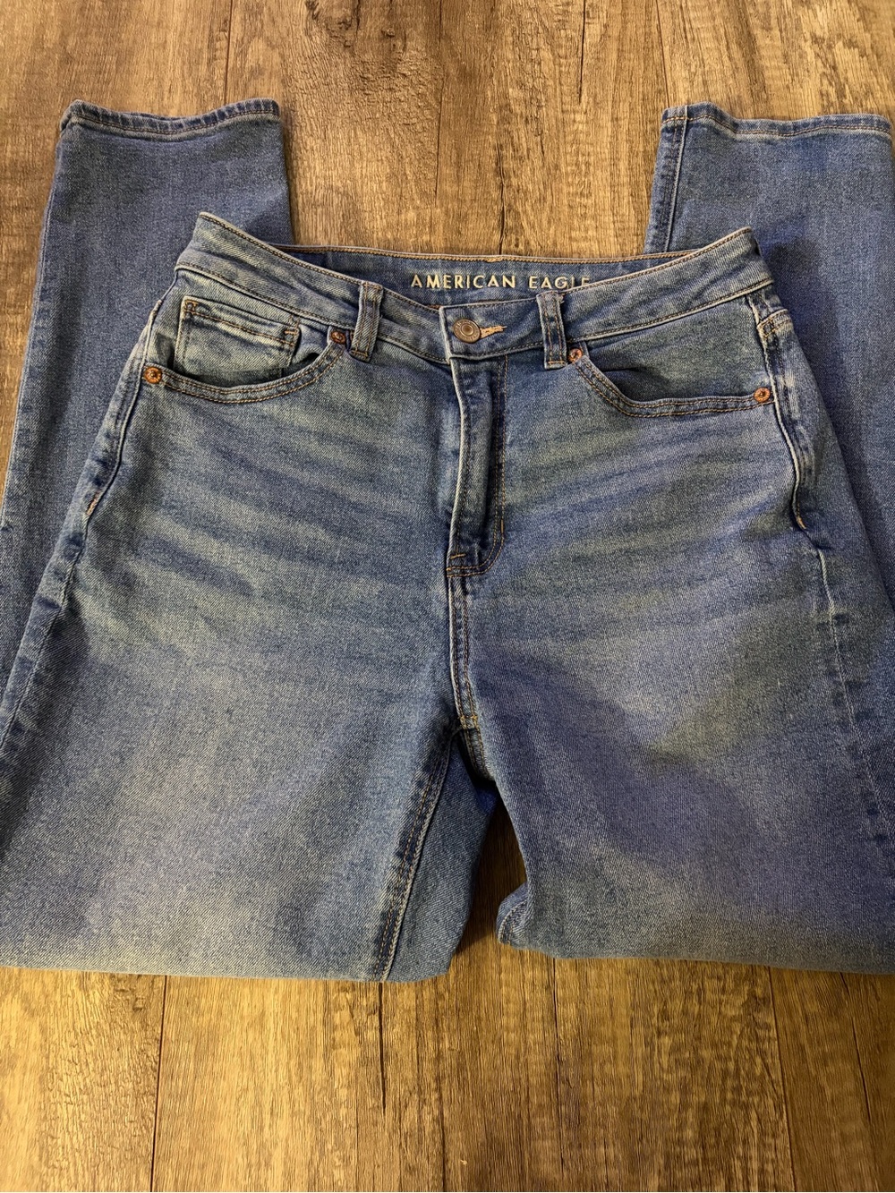 American Eagle Outfitters Light Blue Straight Leg Jeans